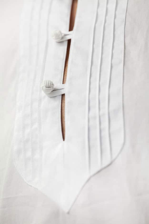 Orientalisch inspiriertes Maßhemd in Biesen abgesteppt von Egon Brandstetter Herrenschneider Berlin