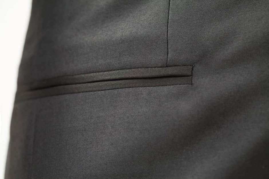 Paspeltasche eines maßgeschneiderten Smokings von Egon Brandstetter Maßschneider Berlin